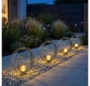 GLOBO LIGHTING Solarleuchte Orientalisch Silber Crackle-Glas Bild 5