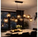 GLOBO LIGHTING LED-Hängeleuchte Rauchglas Schwarz 9x G9 Bild 4