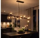 GLOBO LIGHTING LED-Hängeleuchte Rauchglas Schwarz 9x G9 Bild 5