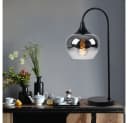 GLOBO LIGHTING LED Tischleuchte Rauchglas Schwarz Bild 3