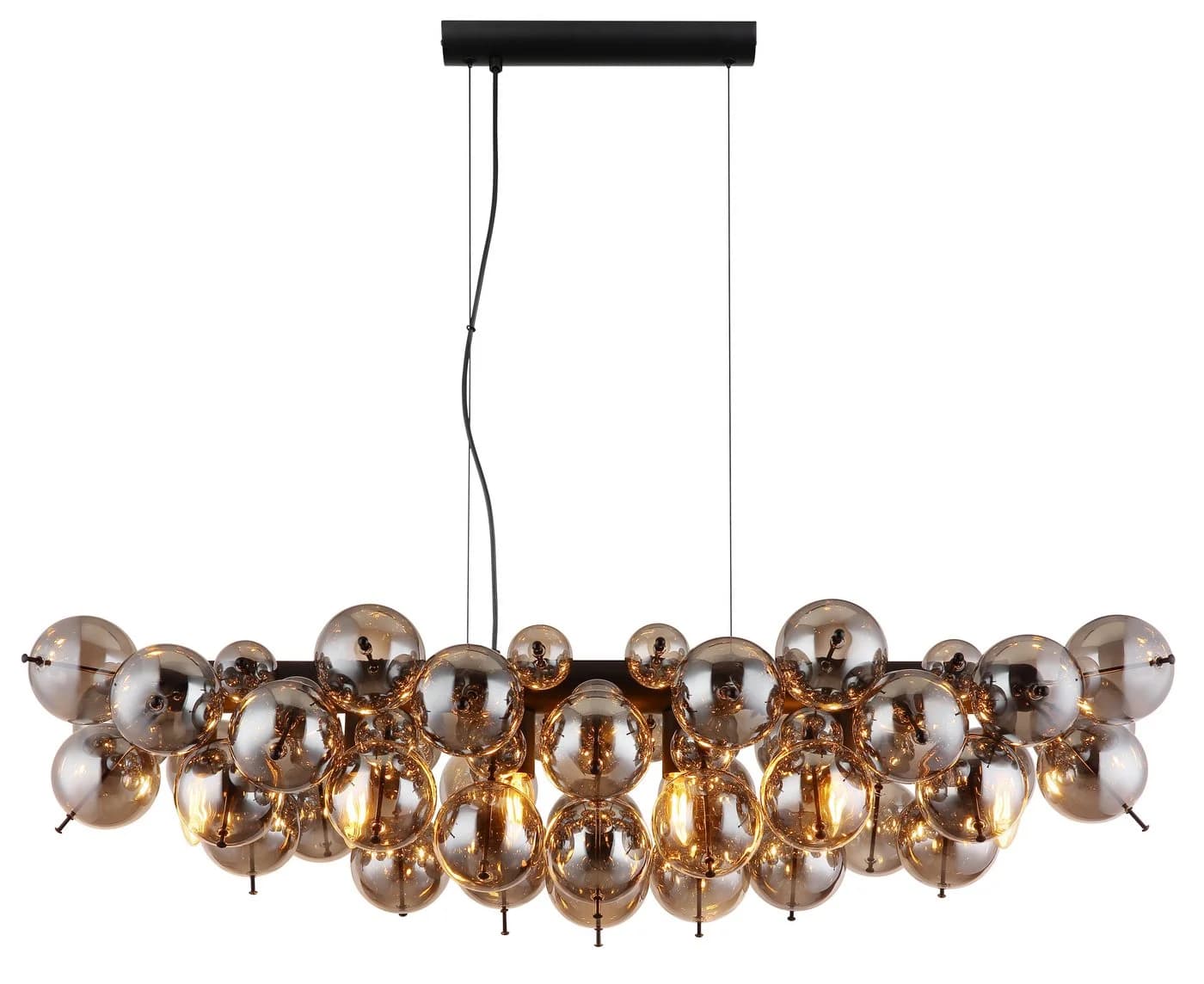 GLOBO LIGHTING Hängeleuchte UDO 2 Glasgrößen rauchfarben - Bild 2