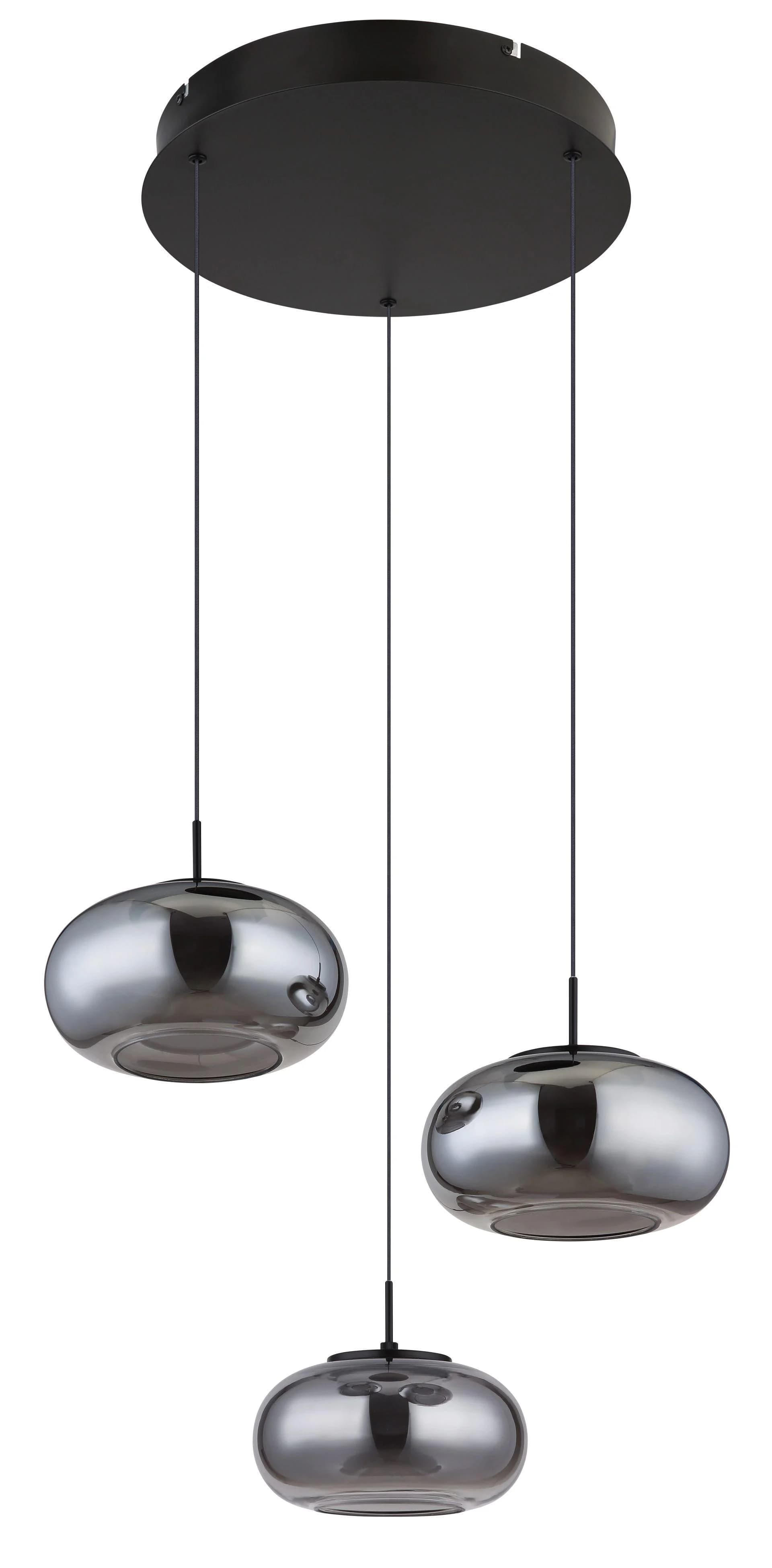 GLOBO LIGHTING LED-Hängeleuchte QUINTARA schwarz matt