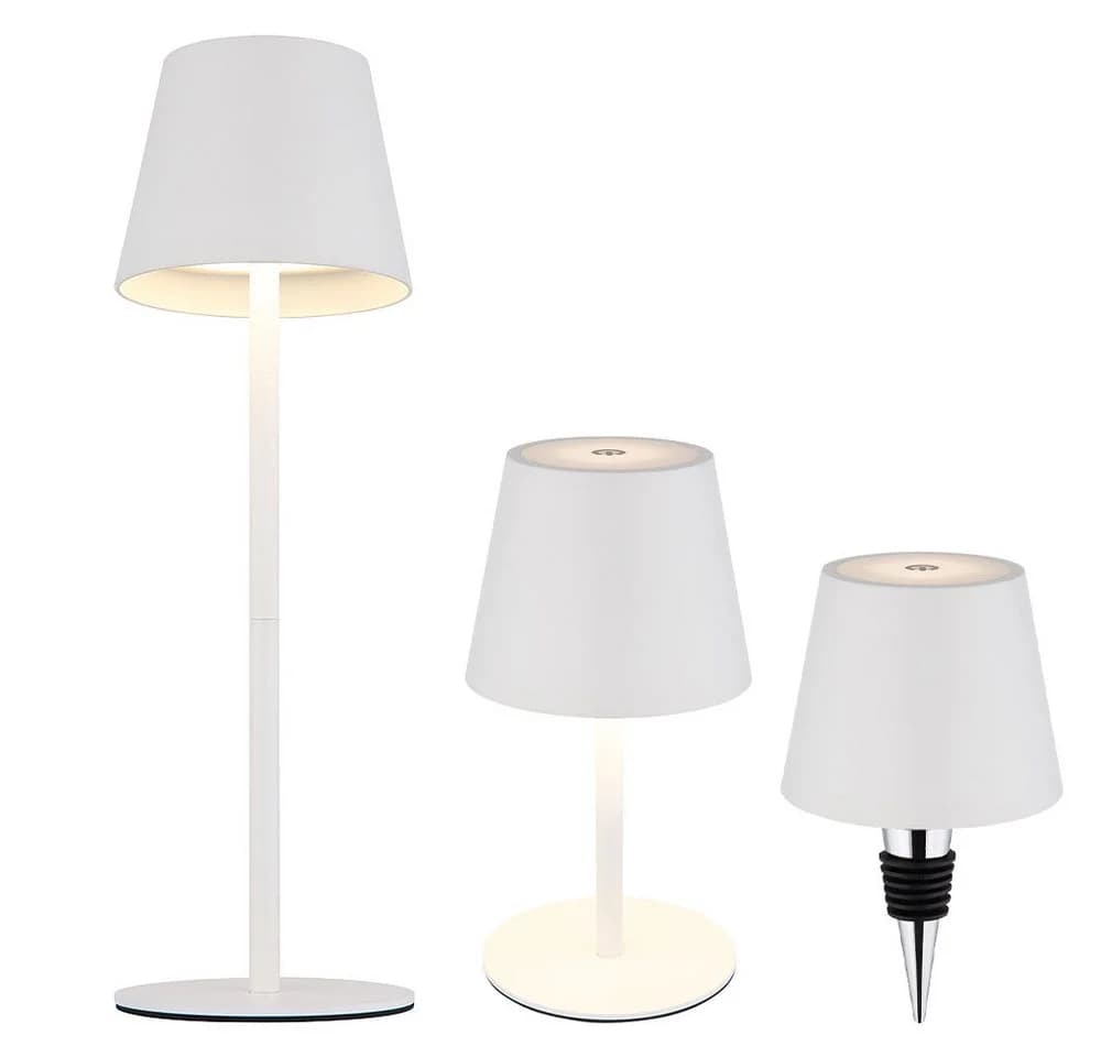 GLOBO LIGHTING LED Außen-Tischleuchte Weiß mit Touchdimmer - Bild 2