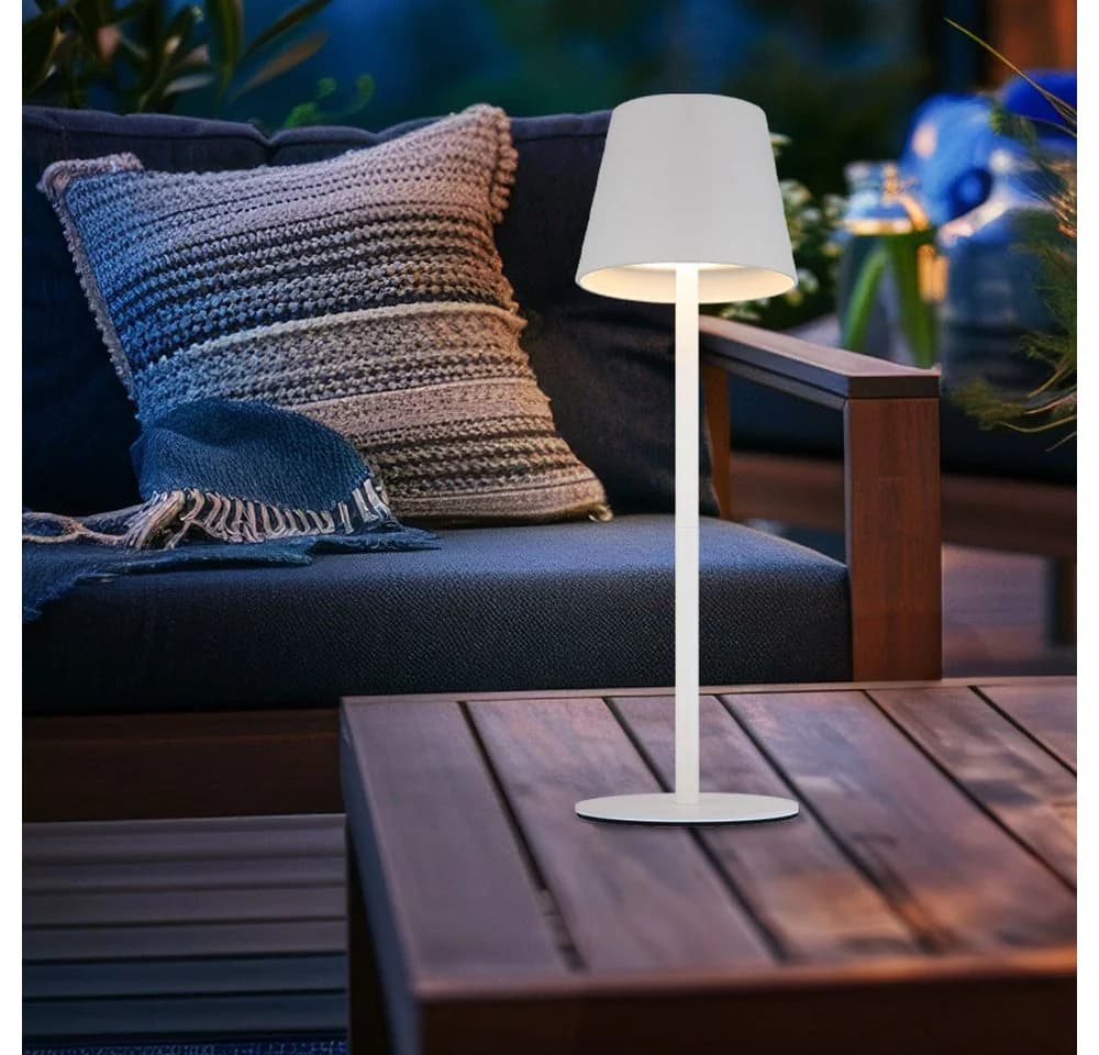 GLOBO LIGHTING LED Außen-Tischleuchte Weiß mit Touchdimmer - Bild 3