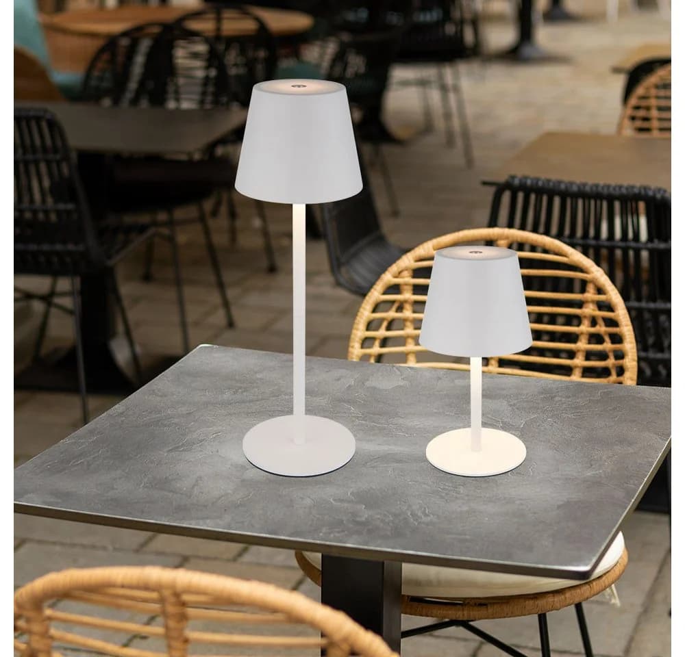 GLOBO LIGHTING LED Außen-Tischleuchte Weiß mit Touchdimmer - Bild 4