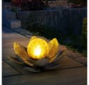 GLOBO LIGHTING Solarleuchte Set Buddha & Lotusblume Grau Bild 5