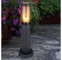 GLOBO LIGHTING Außen-Stehlampe Anthrazit Edelstahl E27 Bild 3