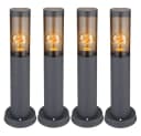 GLOBO LIGHTING Außen-Stehlampe 4x E27 Anthrazit Edelstahl Bild 1
