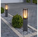 GLOBO LIGHTING Außen-Stehlampe 4x E27 Anthrazit Edelstahl Bild 5