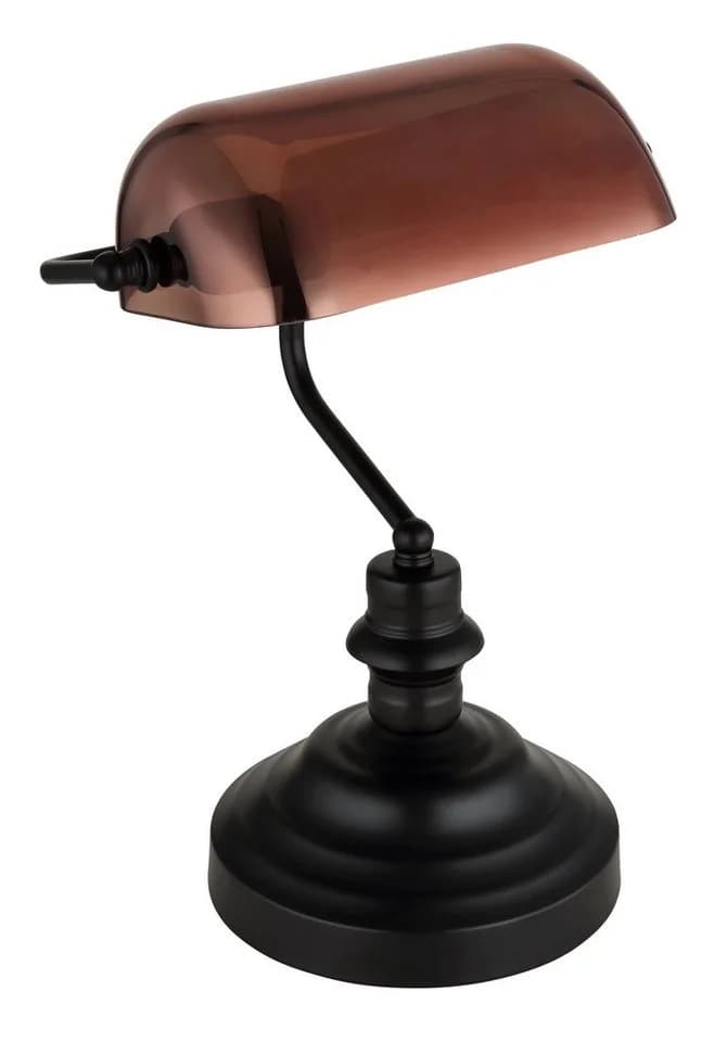 GLOBO LIGHTING Schreibtischlampe ANTIQUE Schwarz Matt Kupferfarben - Bild 4