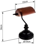 GLOBO LIGHTING Schreibtischlampe ANTIQUE Schwarz Matt Kupferfarben Bild 5