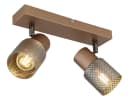 GLOBO LIGHTING Deckenstrahler SATELLA Braun Metall mit Kristalloptik Bild 4