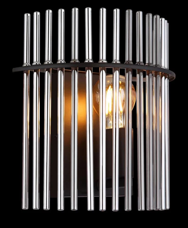 GLOBO LIGHTING Wandleuchte GORLEY Schwarz Glasstäbe Modern - Bild 5