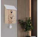 GLOBO LIGHTING Dekolicht CLOCKY Wanduhr Braun mit Kuckucksfunktion Bild 1