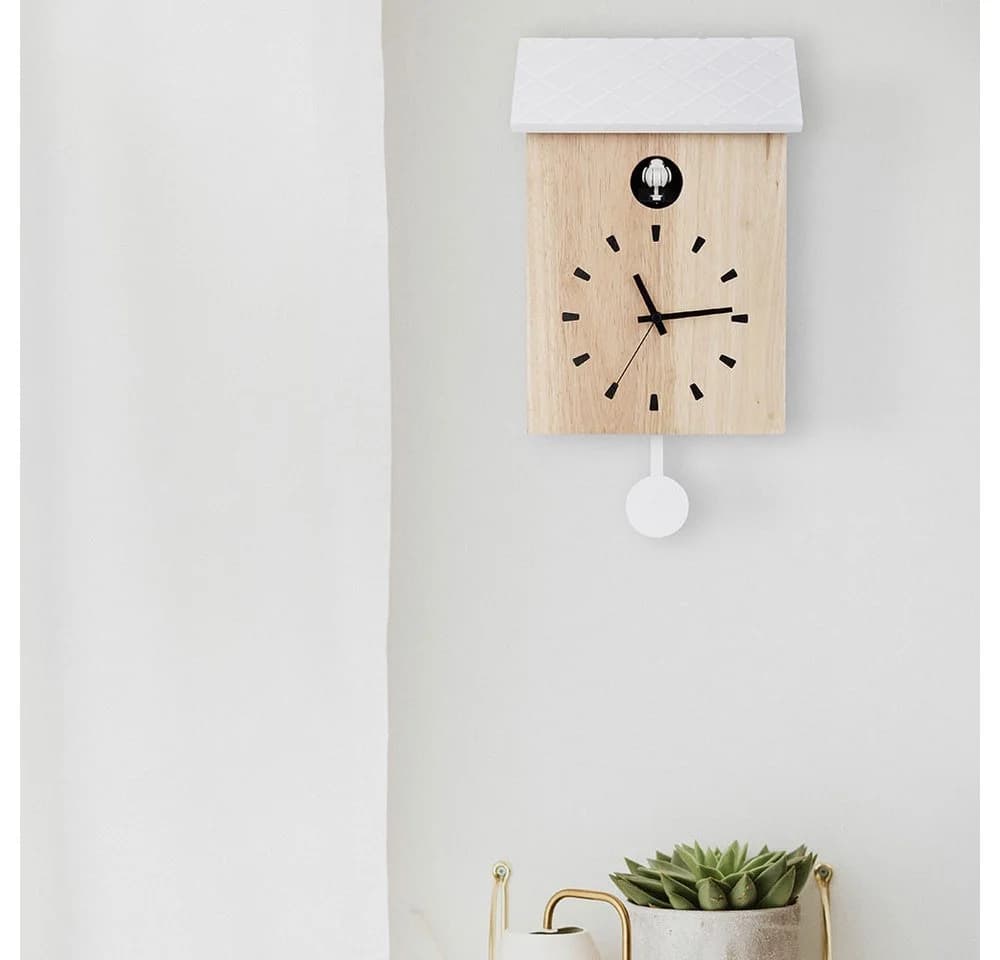 GLOBO LIGHTING Dekolicht CLOCKY Wanduhr Braun mit Kuckucksfunktion - Bild 5
