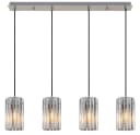 GLOBO LIGHTING Pendelleuchte Metall Nickel Glas 4x E27 Hängeleuchte Bild 2