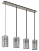 GLOBO LIGHTING Pendelleuchte Metall Nickel Glas 4x E27 Hängeleuchte Bild 3