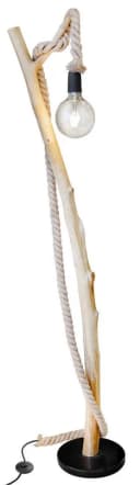 GLOBO Lighting Stehlampe NERIDA Braun Holz E27 Bild 2