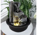 GLOBO LIGHTING LED Zimmerbrunnen Tischbrunnen Kunststoff Schwarz Bild 3