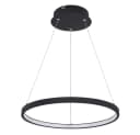 GLOBO LIGHTING LED Pendelleuchte Schwarz Matt Ring Bild 1