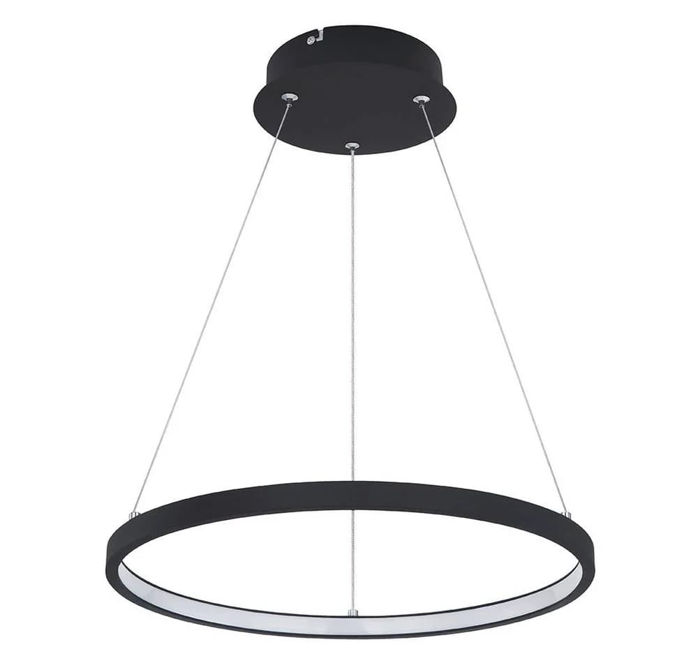 GLOBO LIGHTING LED Pendelleuchte Schwarz Matt Ring