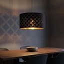 GLOBO LIGHTING LED-Hängeleuchte Schwarz Gold Textil Bild 2