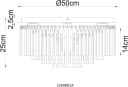 GLOBO LIGHTING Deckenleuchte GORLEY Glasstäbe Metall Bild 5