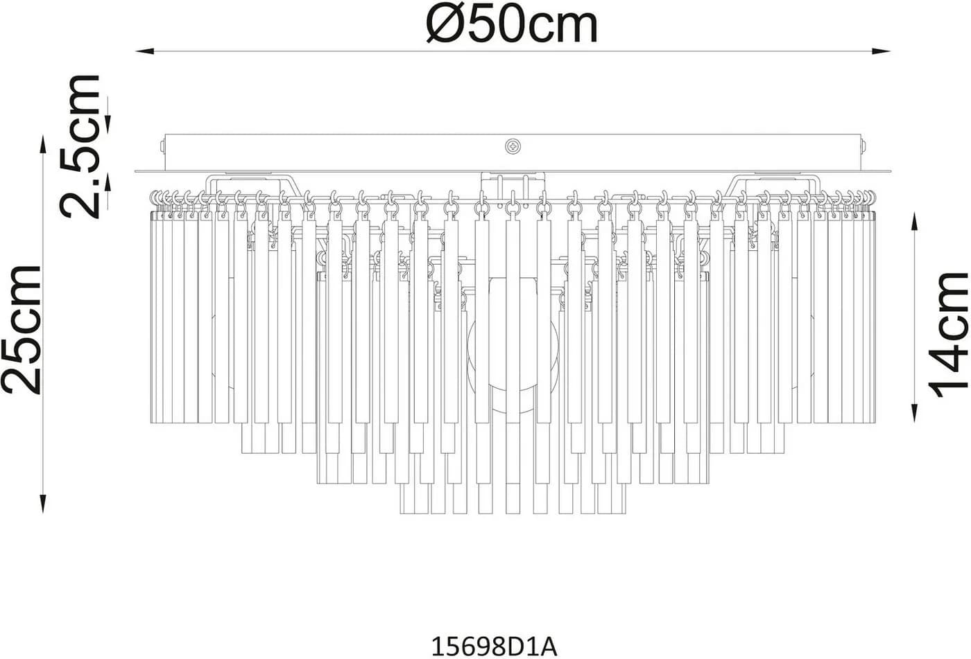 GLOBO LIGHTING Deckenleuchte GORLEY Glasstäbe Metall - Bild 5