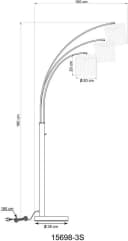 GLOBO LIGHTING Stehlampe GORLEY Schwarz Matt Glasstäbe Bild 5