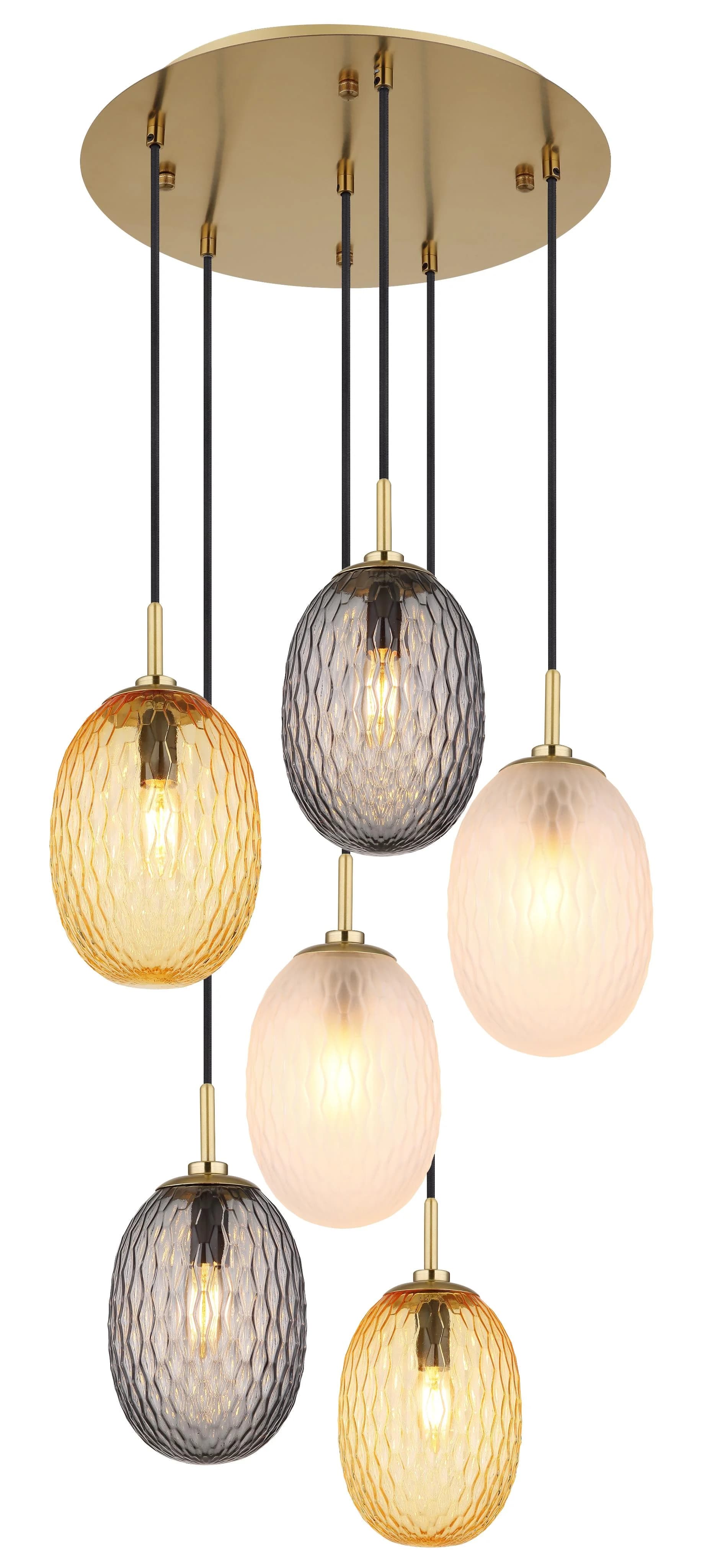 GLOBO LIGHTING Hängeleuchte DEVIN goldfarben matt