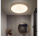 GLOBO LIGHTING LED Deckenleuchte Warmweiß IP44 Holzoptik 3-Stufen-Dimmer Bild 1