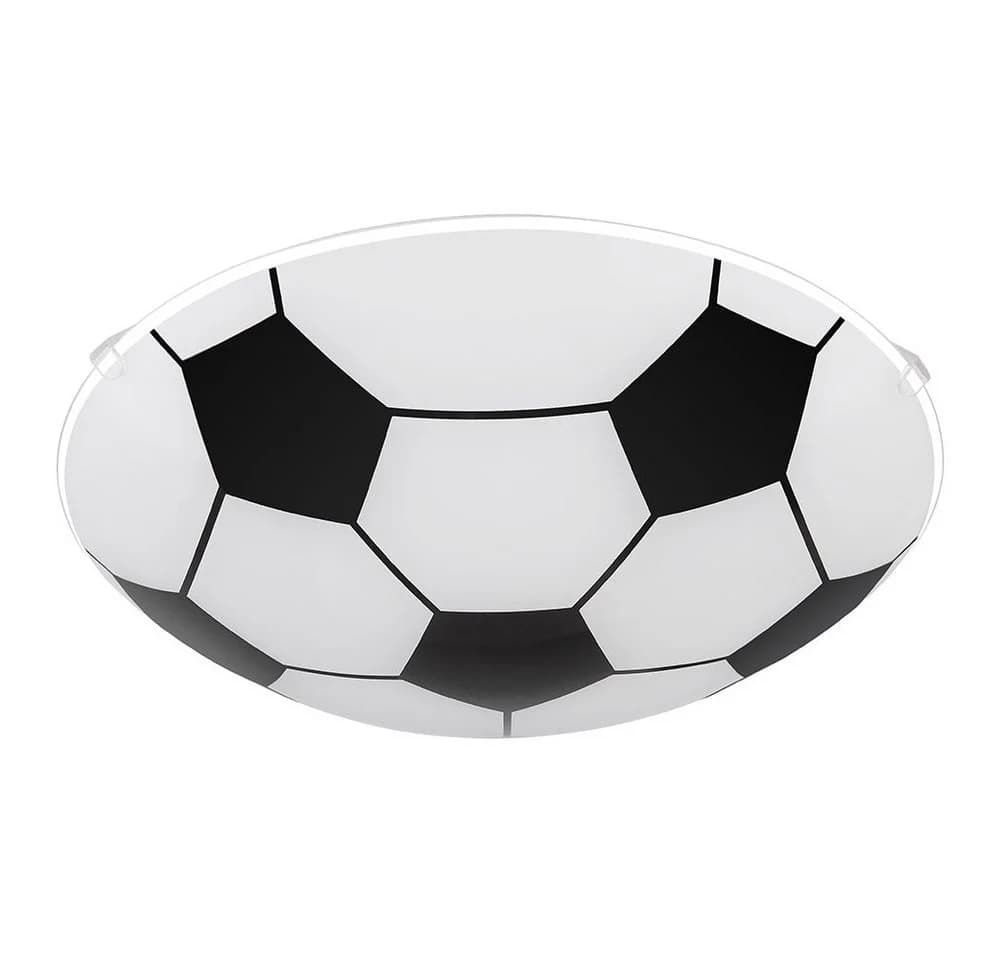 GLOBO LIGHTING Deckenleuchte Fußball-Design Schwarz/Weiß Glas - Bild 2