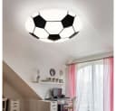 GLOBO LIGHTING Deckenleuchte Fußball-Design Schwarz/Weiß Glas Bild 4