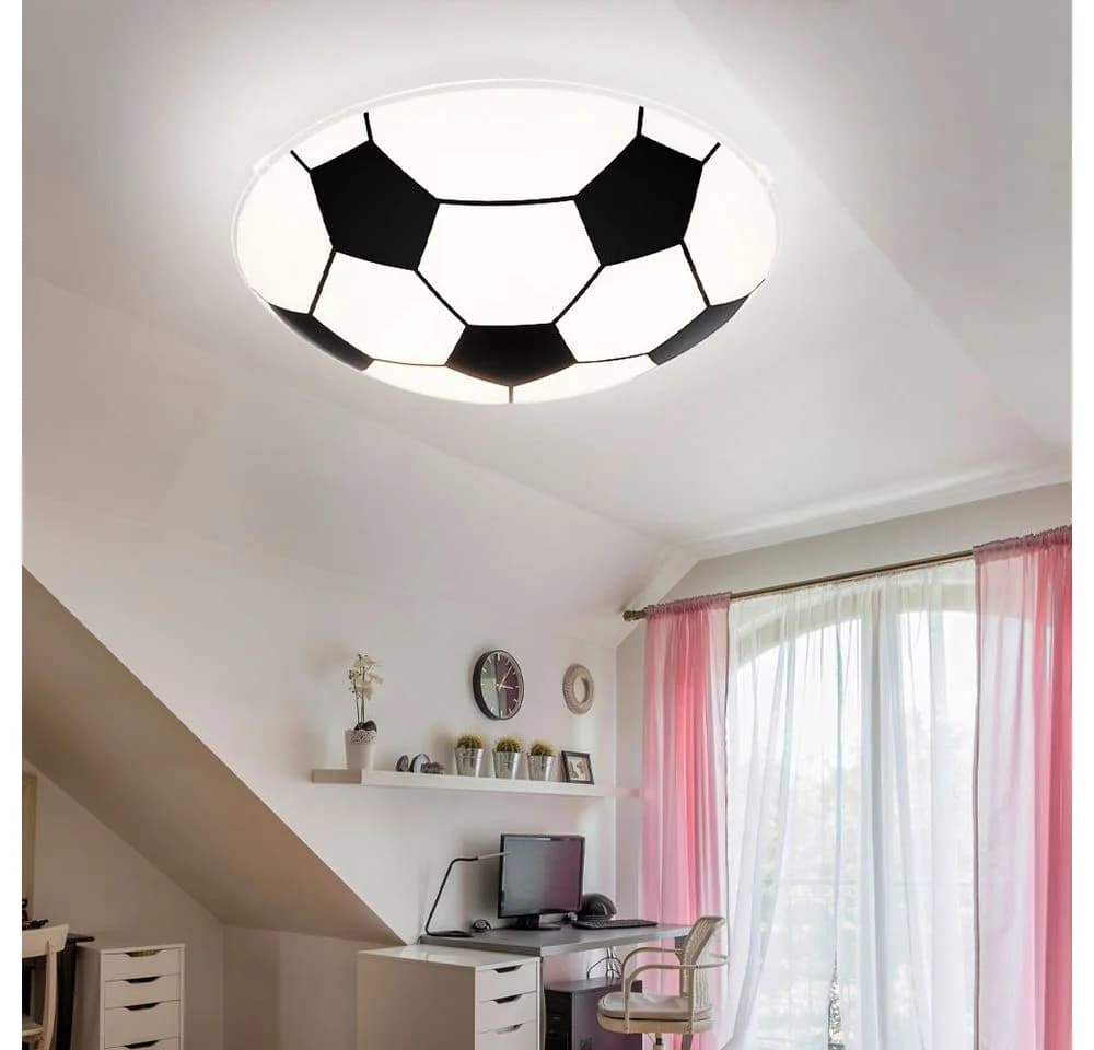 GLOBO LIGHTING Deckenleuchte Fußball-Design Schwarz/Weiß Glas - Bild 4