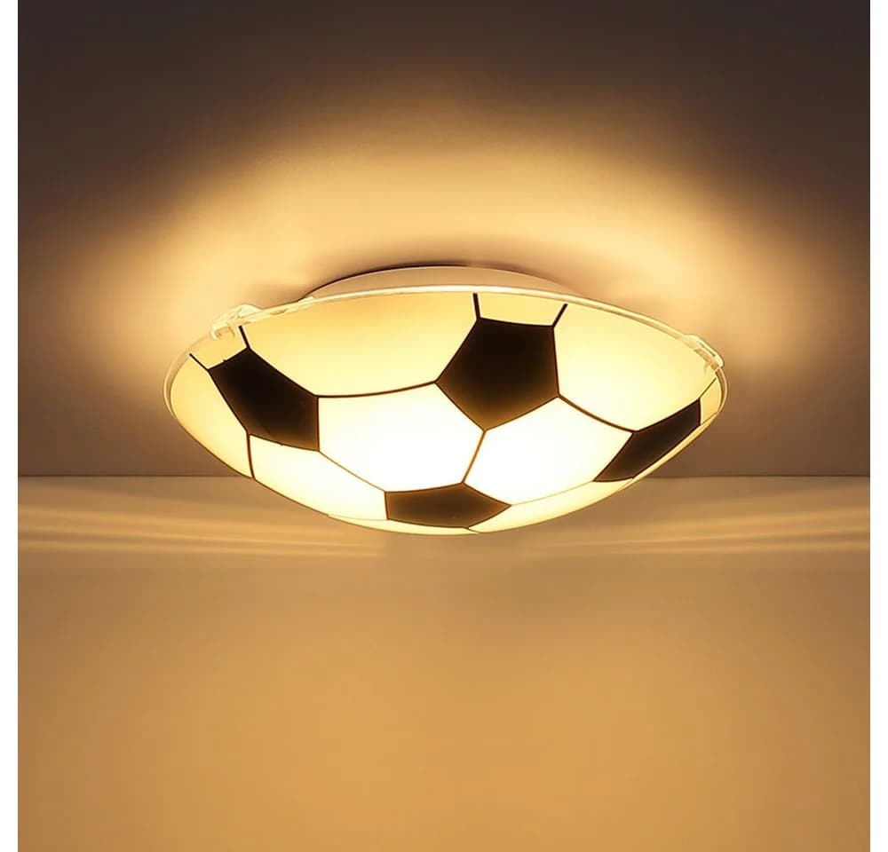 GLOBO LIGHTING Deckenleuchte Fußball-Design Schwarz/Weiß Glas - Bild 5