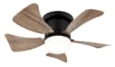 Deckenventilator HINES Metall Schwarz Matt Kunststoff Holzoptik Dunkel Bild 2