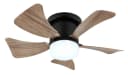 Deckenventilator HINES Metall Schwarz Matt Kunststoff Holzoptik Dunkel Bild 4