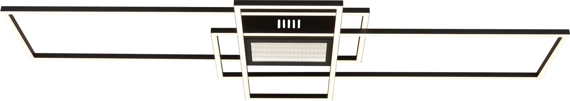 GLOBO LIGHTING Deckenleuchte SAUNDERS Schwarz Matt Dimmbar