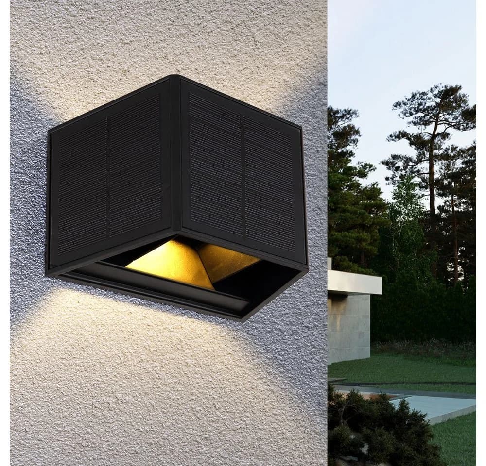 GLOBO LIGHTING LED Außen-Wandleuchte Warmweiß Solarlampe - Bild 4