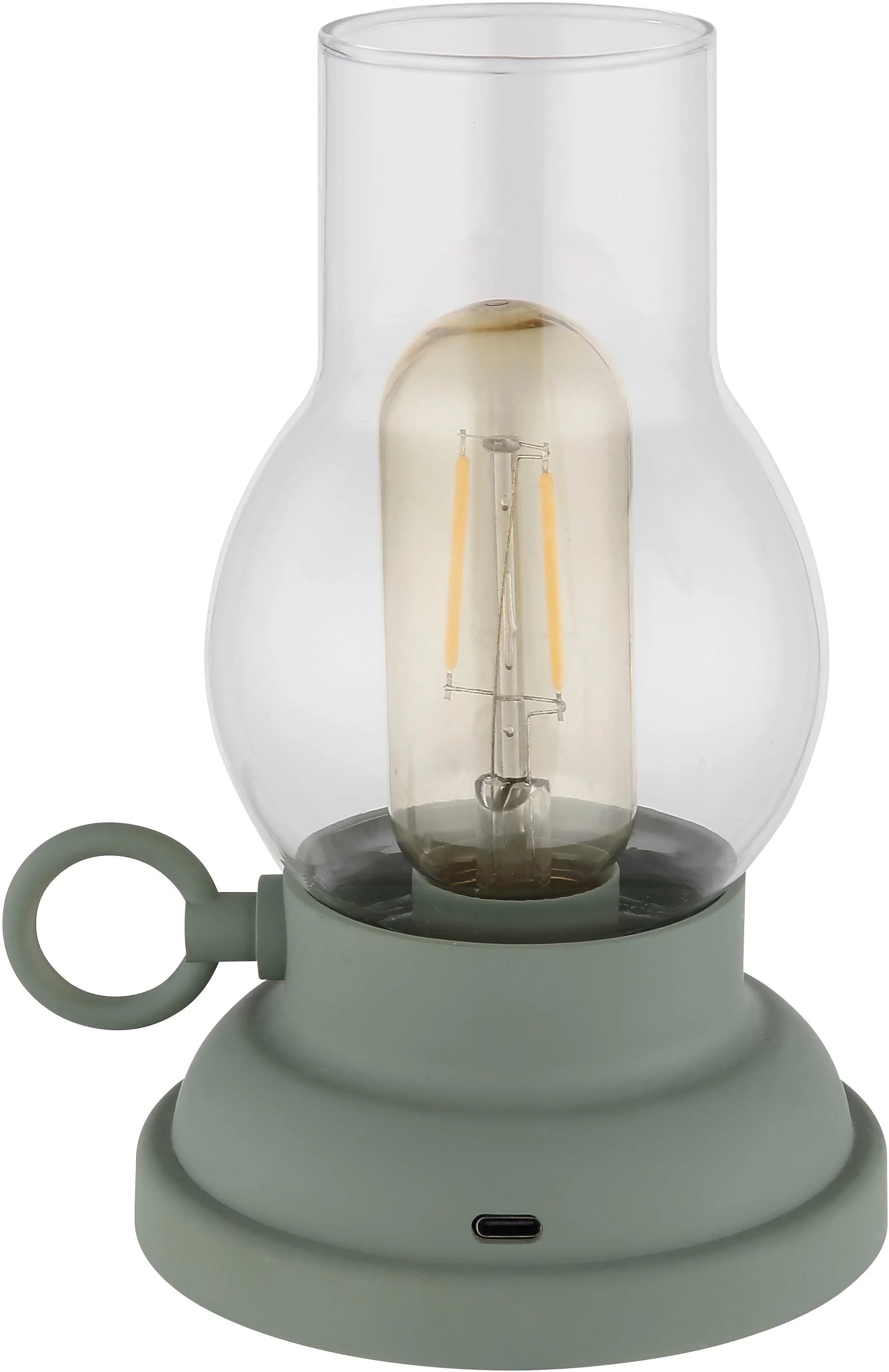 GLOBO LIGHTING LED Tischleuchte PETRO Grün Matt Touchdimmer