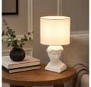 GLOBO LIGHTING Tischleuchte Weiß Keramik Textil Bild 4