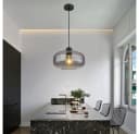 GLOBO LIGHTING Pendelleuchte Rauchglas Schwarz LED inklusive Bild 1