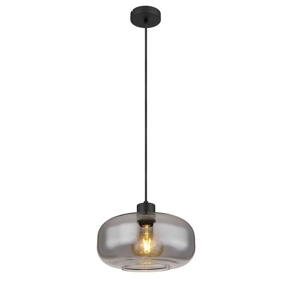 GLOBO LIGHTING Pendelleuchte Rauchglas Schwarz LED inklusive - Bild 2