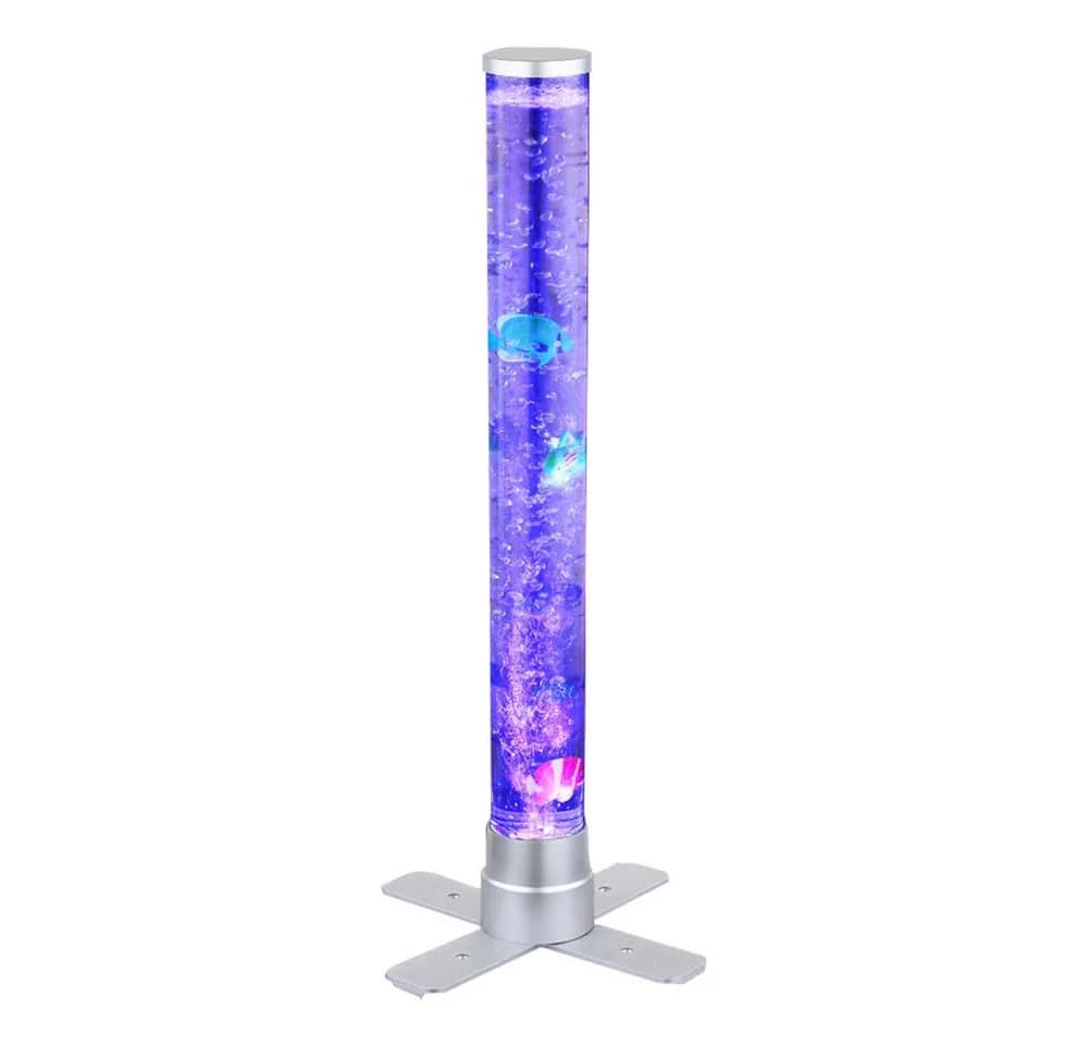 GLOBO LIGHTING LED Stehlampe mit Wassersäule und RGB Farbwechsel Silber