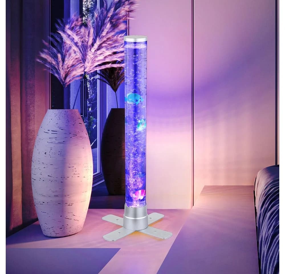 GLOBO LIGHTING LED Stehlampe mit Wassersäule und RGB Farbwechsel Silber - Bild 2