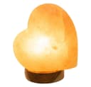 GLOBO LIGHTING Tischleuchte Salzkristall Herzform E14 Holzsockel Bild 2