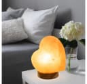 GLOBO LIGHTING Tischleuchte Salzkristall Herzform E14 Holzsockel Bild 4