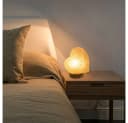GLOBO LIGHTING Tischleuchte Salzkristall Herzform E14 Holzsockel Bild 5