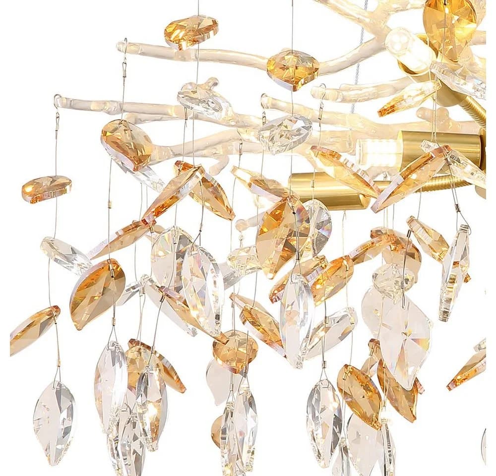 GLOBO LIGHTING Pendelleuchte Gold Glaskristalle 8x G9 - Bild 5