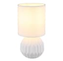 GLOBO LIGHTING Tischleuchte Keramik Textil Weiß Bild 1